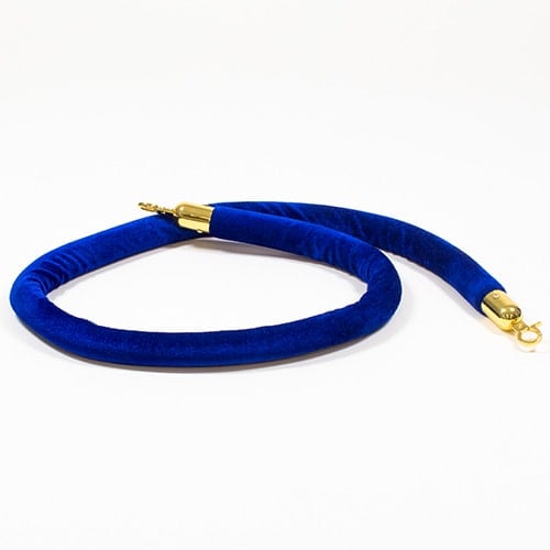 6 Prestige Brass Poles With 4 Blue Velvet Ropes Product Gallery Image